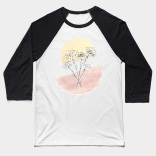 Daisy floral Baseball T-Shirt